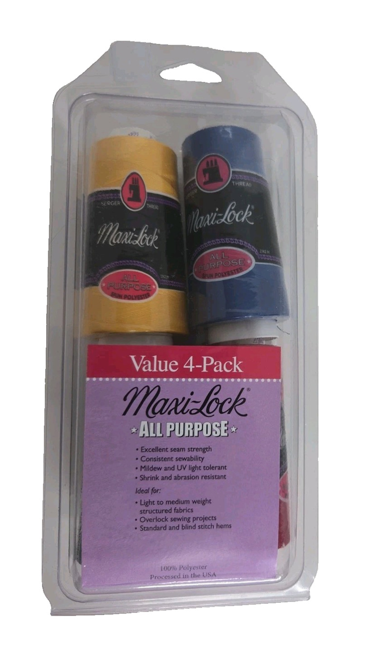 Value 4-Pack American & Efird Maxi-Lock All Purpose Thread Spool Pack Colorful